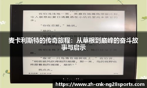 麦卡利斯特的传奇旅程：从草根到巅峰的奋斗故事与启示